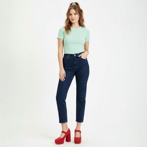 Levi's Wedgie Icon Fit Tapered Jeans - High Waist Intergalactic Acid Wash - 26